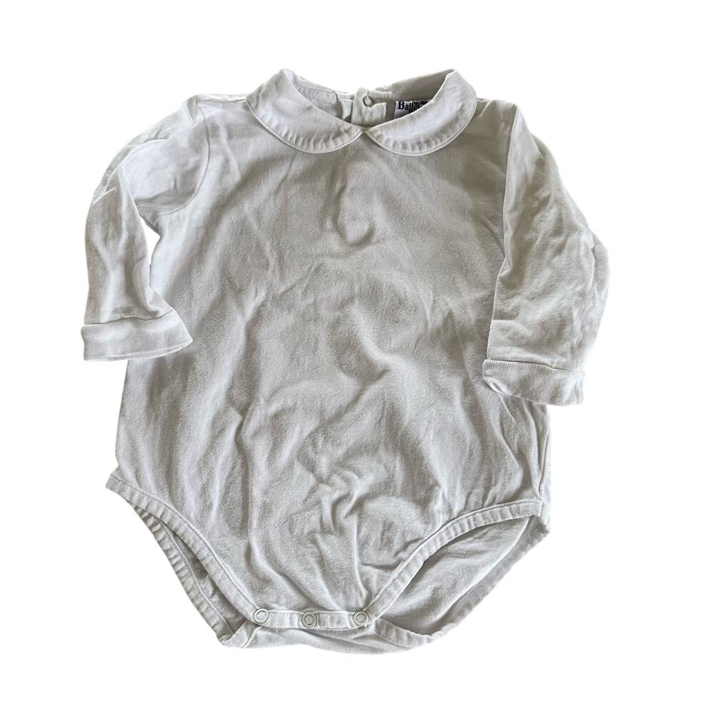 Bailey Boys White Peter Pan Collar Bodysuit - 18 Months